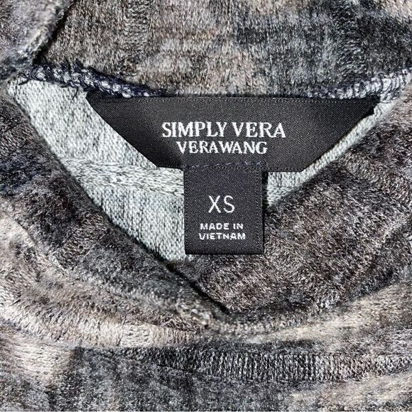 Simply Vera wang mock turtleneck Longsleeve floral print blouse sz XS - Picture 9 of 11